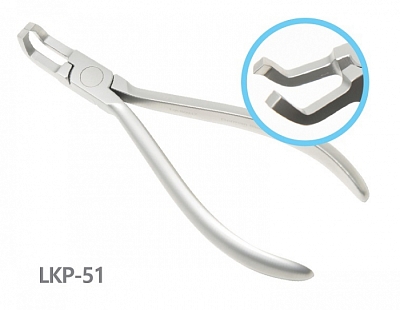 LKP-51 Щипцы для снятия брекетов изогнутые, 45°